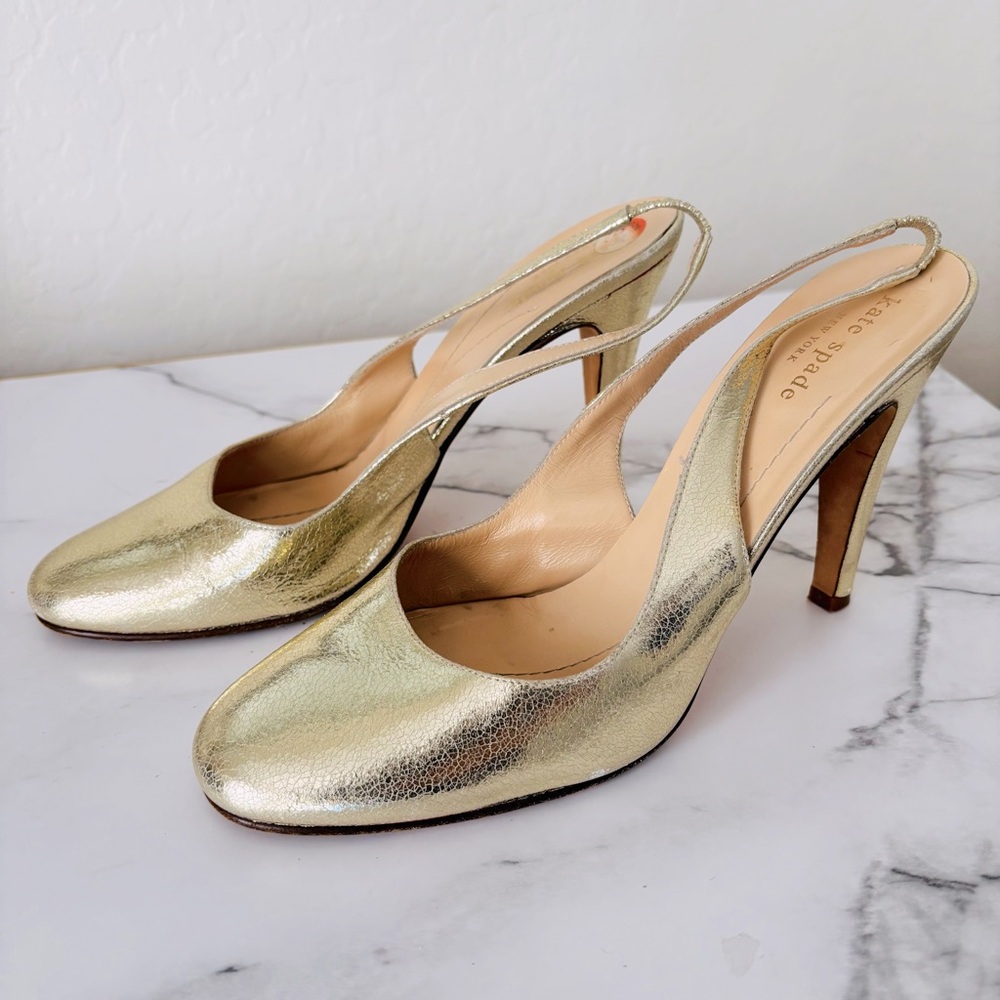 Kate Spade Metallic Gold Heels
